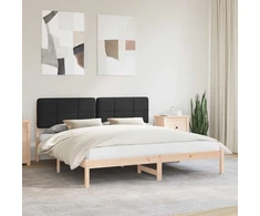 Lovo rėmas su apmuštu galvūgaliu Juoda 180 x 200 cm