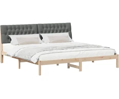Lovo rėmas su apmuštu galvūgaliu Ruda 200 x 200 cm