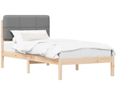 Lova Lovo rėmas su apmuštu galvūgaliu Šviesiai pilka 75 x 190 cm