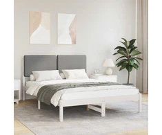 Lovo rėmas su apmuštu galvūgaliu Šviesiai pilka 160 x 200 cm