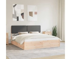 Lovo rėmas su apmuštu galvūgaliu Tamsiai pilka 180 x 200 cm