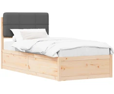Lova Lovo rėmas su apmuštu galvūgaliu Tamsiai pilka 75 x 190 cm