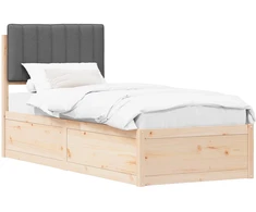 Lova Lovo rėmas su apmuštu galvūgaliu Tamsiai pilka 75 x 190 cm