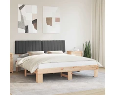 Lovo rėmas su apmuštu galvūgaliu Tamsiai pilka 180 x 200 cm