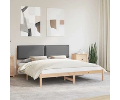 Lovo rėmas su apmuštu galvūgaliu Tamsiai pilka 180 x 200 cm