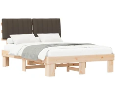 Lova Lovo rėmas su apmuštu galvūgaliu Taupe 135 x 190 cm