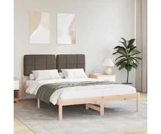 Lovo rėmas su apmuštu galvūgaliu Taupe 140 x 190 cm