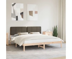 Lovo rėmas su apmuštu galvūgaliu Taupe 180 x 200 cm