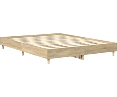 Lova Lovos rėmas 2 pcs Sonoma 152 x 203 cm Apdirbta mediena