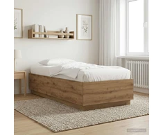 Lova Lovos rėmas Artisano ąžuolo 80 x 200 cm Apdirbta mediena