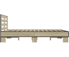 Lovos rėmas, ąžuolo, 120x200cm, apdirbta mediena ir metalas
