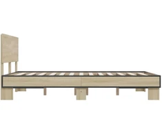 Lovos rėmas, ąžuolo, 140x190cm, apdirbta mediena ir metalas
