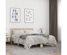 Lova Lovos rėmas, ąžuolo, 140x190cm, apdirbta mediena ir metalas