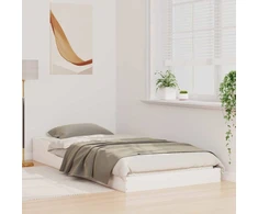 Lova Lovos rėmas Balta 100 x 210 cm Kietos pušies mediena
