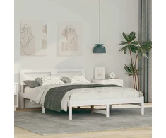Lovos rėmas Balta 140 x 190 cm Kietos pušies mediena
