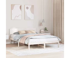 Lovos rėmas Balta 160 x 200 cm Kietos pušies mediena