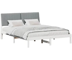 Lovos rėmas Balta 160 x 200 cm Kietos pušies mediena