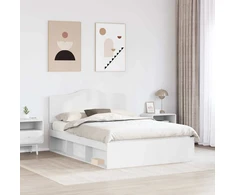 Lovos rėmas Balta 160 x 200 cm Kietos pušies mediena