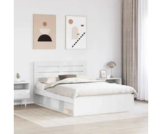 Lovos rėmas Balta 160 x 200 cm Kietos pušies mediena
