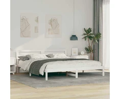 Lovos rėmas Balta 180 x 200 cm Kietos pušies mediena