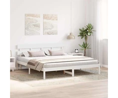 Lovos rėmas Balta 180 x 200 cm Pušies medienos masyvas