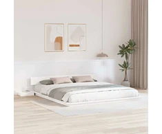 Lovos rėmas Balta 200 x 200 cm Medis