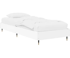 Lova Lovos rėmas Balta 80 x 200 cm Apdirbta mediena