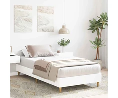 Lova Lovos rėmas Balta 80 x 200 cm Apdirbta mediena