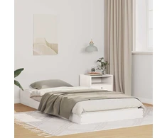Lova Lovos rėmas Balta 90 x 220 cm Kietos pušies mediena