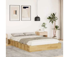 Lova Lovos rėmas be čiužinio 120x190 cm ąžuolo masyvo