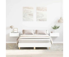 Lovos rėmas be čiužinio, baltas, 140x190 cm, apdirbta mediena