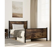 Lova Lovos rėmas be čiužinio, dūminio ąžuolo, 100x190cm, metalas