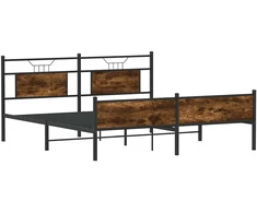 Lovos rėmas be čiužinio, dūminio ąžuolo, 180x200cm, metalas