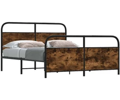 Lovos rėmas be čiužinio, dūminio ąžuolo, 150x200cm, metalas