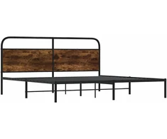 Lovos rėmas be čiužinio, dūminio ąžuolo, 180x200cm, metalas
