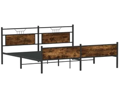 Lovos rėmas be čiužinio, dūminio ąžuolo, 160x200cm, metalas