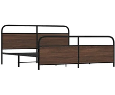 Lova Lovos rėmas be čiužinio, rudas ąžuolo, 193x203cm, metalas
