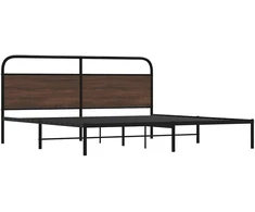 Lova Lovos rėmas be čiužinio, rudas ąžuolo, 193x203cm, metalas