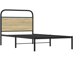 Lova Lovos rėmas be čiužinio, sonoma, 107x203 cm, apdirbta mediena