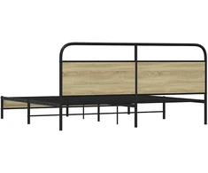 Lovos rėmas be čiužinio, sonoma ąžuolo, 200x200cm, metalas