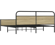 Lova Lovos rėmas be čiužinio, sonoma ąžuolo, 183x213cm, metalas