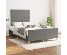 Lova Lovos rėmas be čiužinio, tamsiai pilkas, 120x190cm, audinys