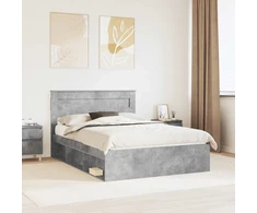 Lovos rėmas Betoninė 140 x 190 cm Kietos pušies mediena