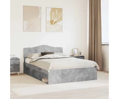 Lovos rėmas Betoninė 160 x 200 cm Kietos pušies mediena