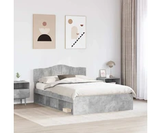 Lovos rėmas Betoninė 160 x 200 cm Kietos pušies mediena