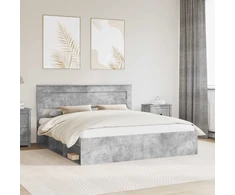 Lovos rėmas Betoninė 180 x 200 cm Kietos pušies mediena