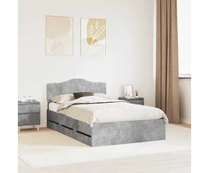 Lova Lovos rėmas Betono pilka 135 x 190 cm Inžinerinė mediena