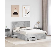 Lovos rėmas Betono pilka 140 x 190 cm Apdirbta mediena