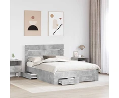 Lovos rėmas Betono pilka 140 x 190 cm Apdirbta mediena