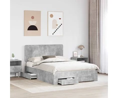 Lovos rėmas Betono pilka 140 x 200 cm Apdirbta mediena